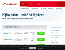 Tablet Screenshot of onlinezadosti.cz